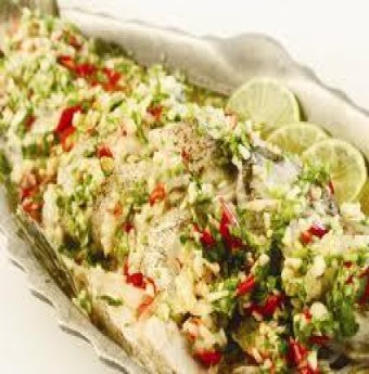 Cá diêu hồng hấp chanh