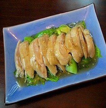 Gà hấp cải bẹ xanh
