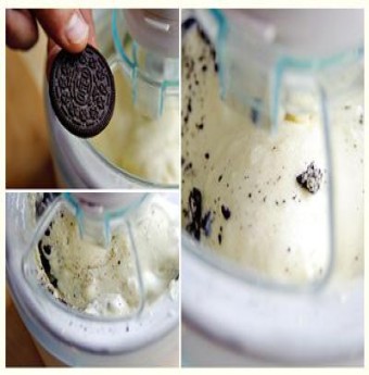 Kem từ bột mì và bánh oreo