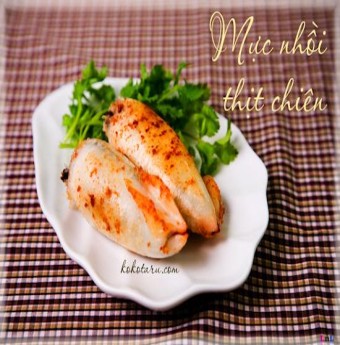 Đổi bữa với mực tươi nhồi thịt chiên 