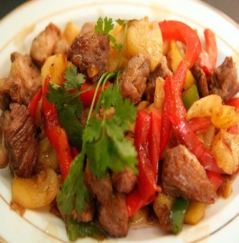 Long lanh sắc màu với món thịt heo ngũ sắc