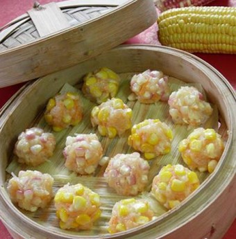 Ngô ngọt viên hấp