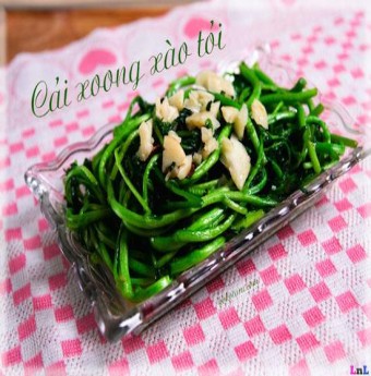 Cải xoong xào tỏi - Đơn giản mà ngon
