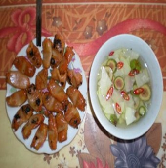 Chả tôm món ngon xứ Thanh