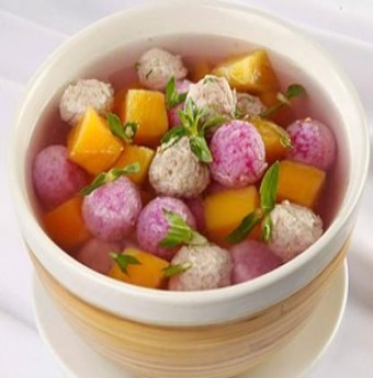 Canh khoai mỡ thịt bằm