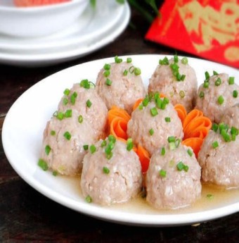 Thịt viên hấp thơm mềm ngon cơm