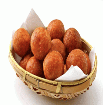 Bánh khoai lang chiên phồng nóng hổi