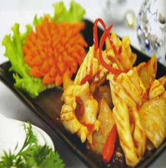 Cách làm món Mực xào tương cay
