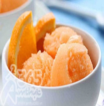 Hè về trổ tài món Sorbet dưa vàng - cam cho cả nhà
