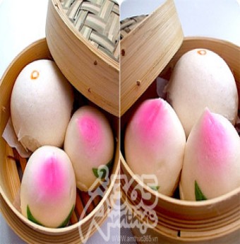 Tự làm bánh bao đào tiên cho bé măm măm bữa sáng