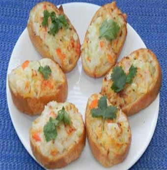 Món lạ: Bánh mì nướng tôm