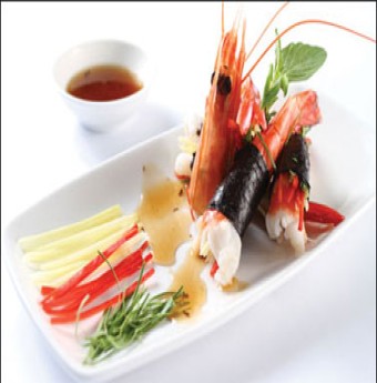 Tôm cuộn rong biển kiểu Nhật