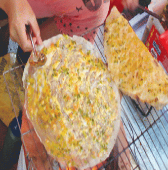 Bánh trứng hành nướng