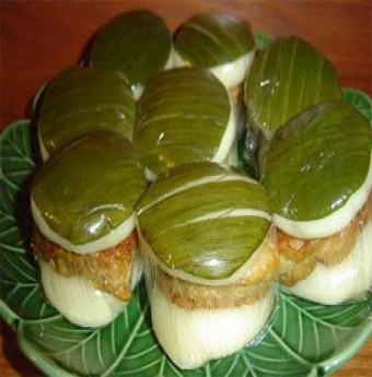 Bánh dày kẹp chả