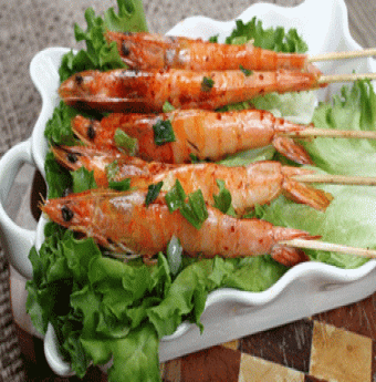 Tôm nướng ngũ vị