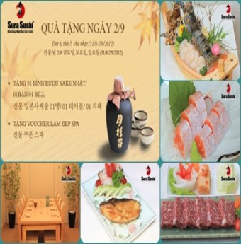 Sura Sushi ưu đãi lớn mừng Quốc khánh
