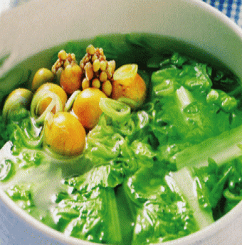 Ngon miệng với canh cải dún