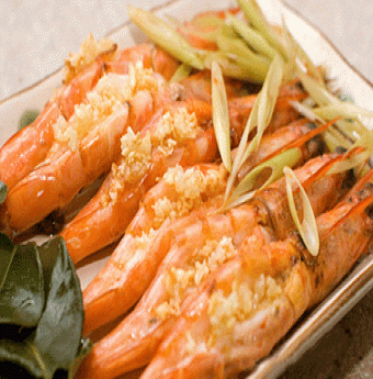 Tôm hấp sả lá chanh 