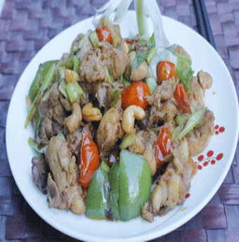 Gà xào cung bửu thơm ngon
