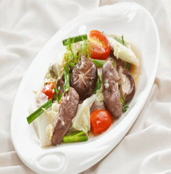 Cải thảo xào tim heo