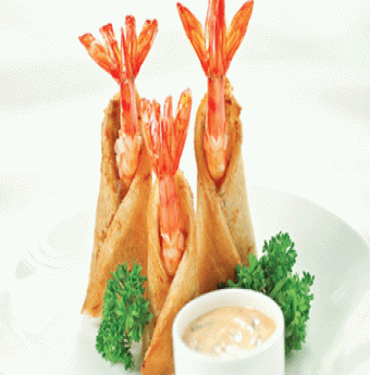 Sanwich cuốn tôm thơm ngon độc đáo