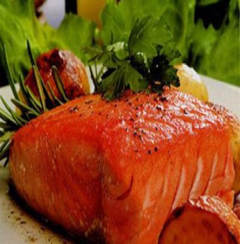 Cá hồi nướng nghệ