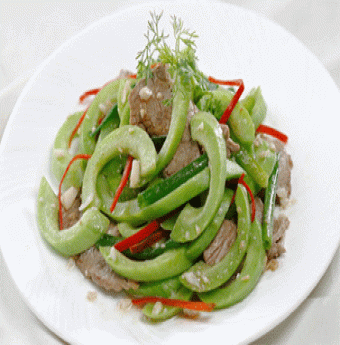 Khổ qua tây xào thịt bò