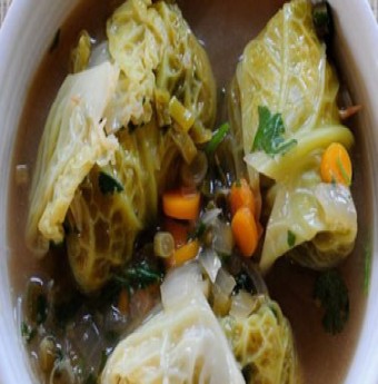 Canh cải thảo cuộn thịt