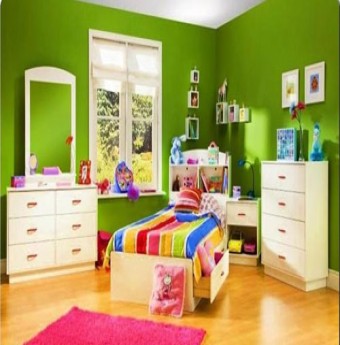 Sử dụng màu xanh lá trang trí phòng ngủ