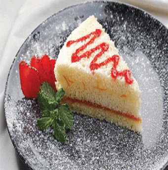 Bánh bông lan xốt dâu mayonnaise