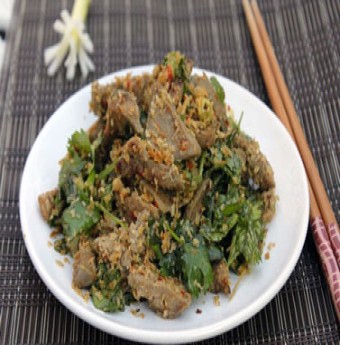 Lưỡi lợn xào sả ớt thơm ngon