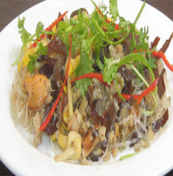 Miến xào lòng gà