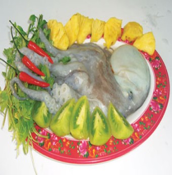 Thú vị bạch tuộc xào thơm cà
