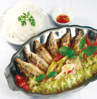 Nhớ cá ong nấu với dưa hồng