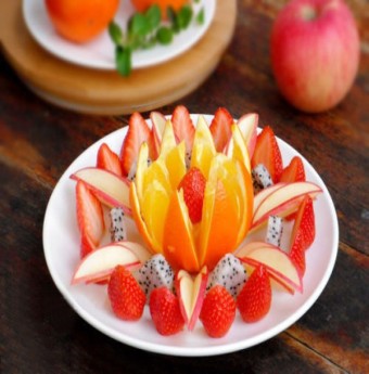Bày hoa quả đẹp mắt, ngon miệng
