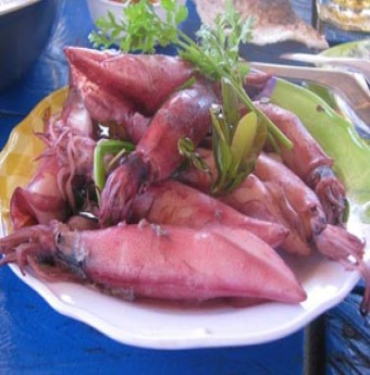 Nhớ hoài mực ống ghém lá mà ca