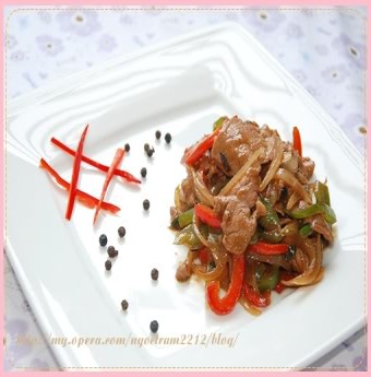 Thịt bò xào tiêu đen