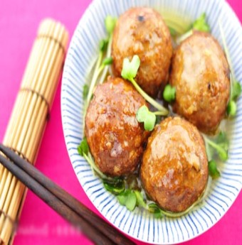 Thịt viên xốt xì dầu 