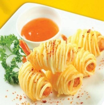 Tôm Cuốn Khoai Tây Vàng Giòn