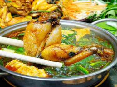 Lẩu Ếch măng cay