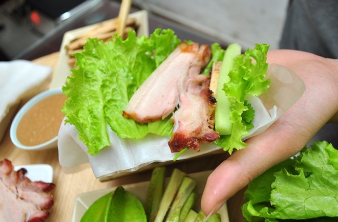 Bánh tráng cuốn thịt heo