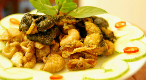 Da ếch chiên bơ