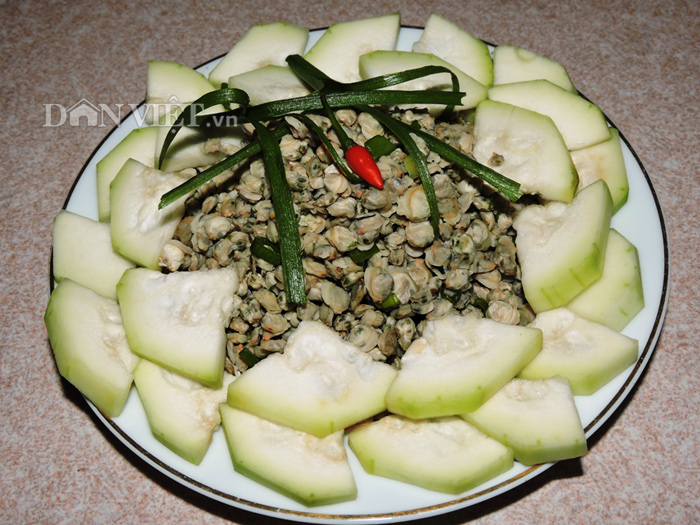 Nguyên liệu canh bầu nấu hến