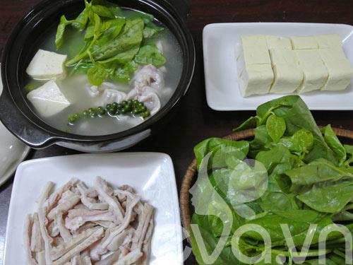 Dạ dày hầm tiêu xanh